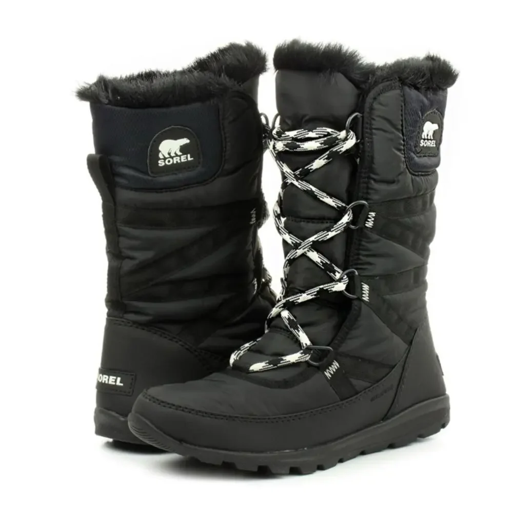 Sorel Whitney Mid Lace fur lined winter boots black 6